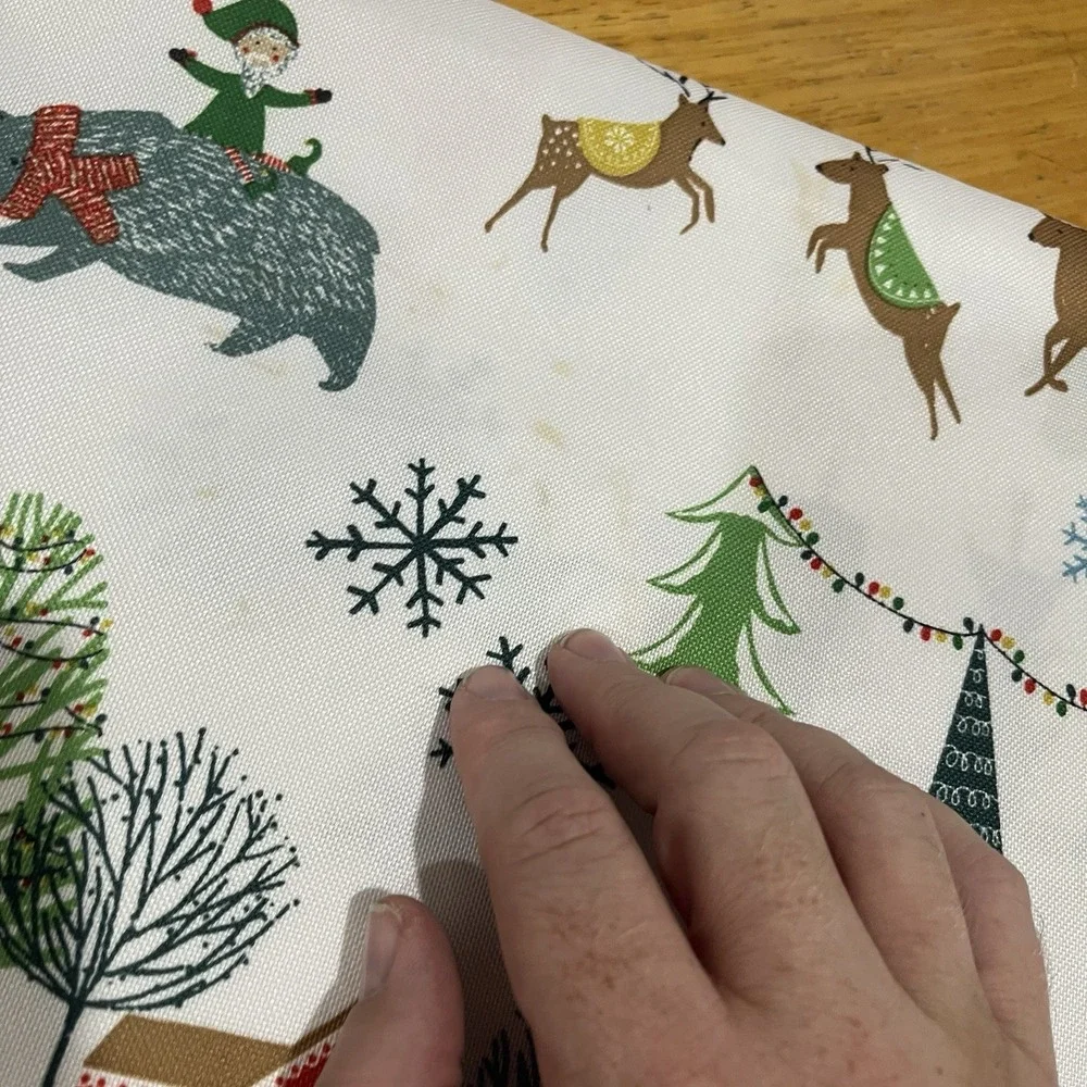 Fiesta Christmas Wonderland Santa Deer Tablecloth 60x82